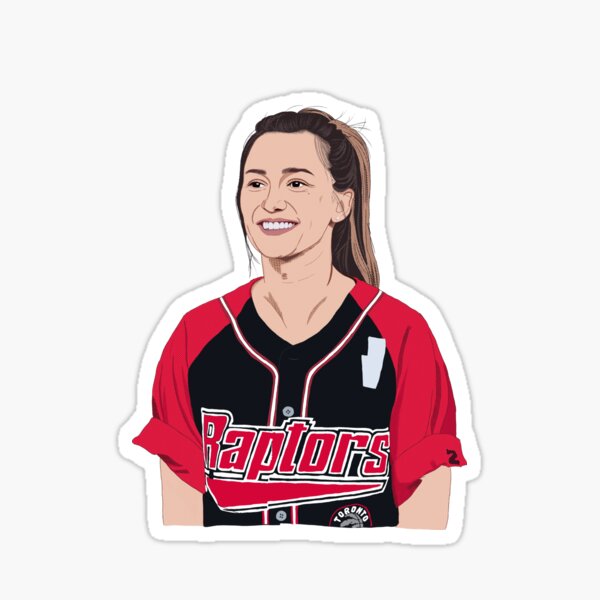 Kat Barrell in Raptors jersey Sticker