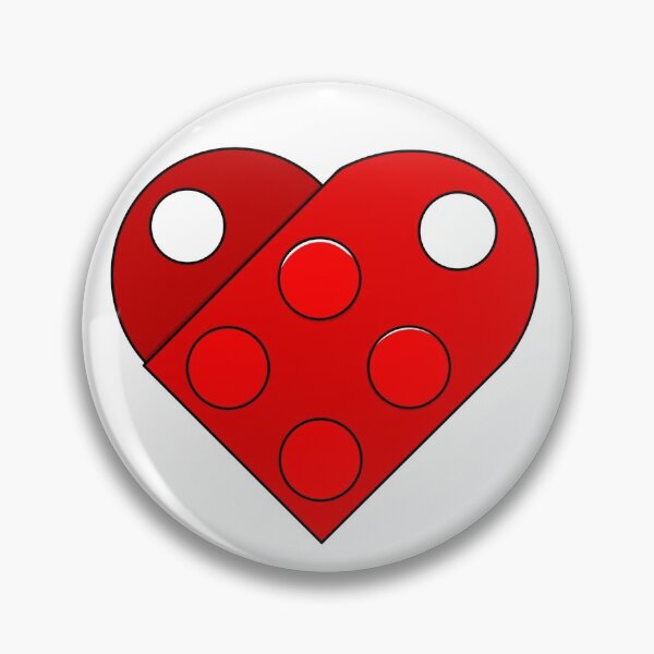 Lego Brick Heart Pin