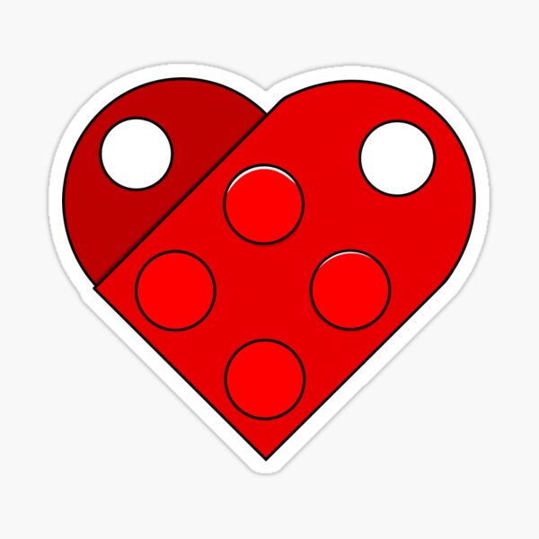 Lego Backsteinherz Sticker