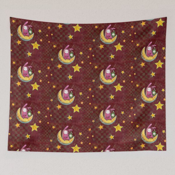 Item preview, A star-fishing moon rabbit -  designed and sold by minsillust.