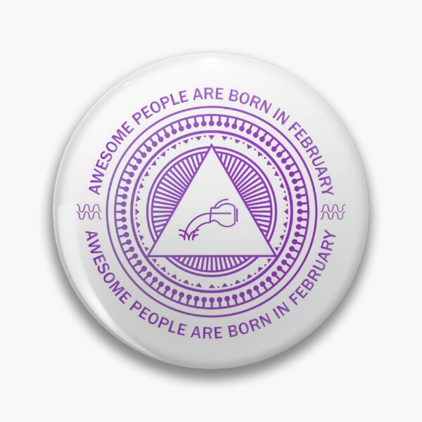Item preview, February Birthday Awesome People Are Born In February Aquarius Amethyst designed and sold by KrisSidDesigns.