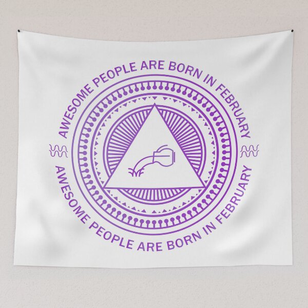 Item preview, February Birthday Awesome People Are Born In February Aquarius Amethyst designed and sold by KrisSidDesigns.