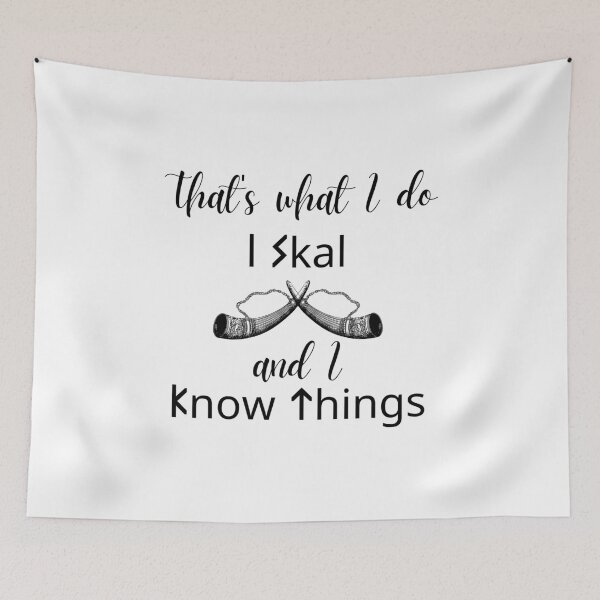 Item preview, I Skal and I know things -  Viking Drinking Horns designed and sold by MerchActually.
