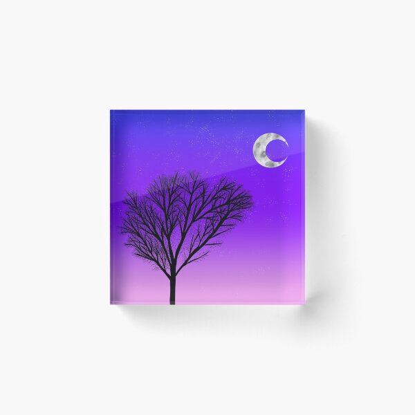 Item preview, Moon Over the Bare Tree designed and sold by TheeForestFox Shop.