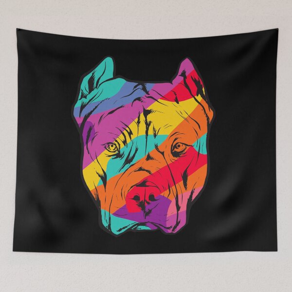 Item preview, Colorful Pitbull designed and sold by Animal Gifts For Animal Lovers.