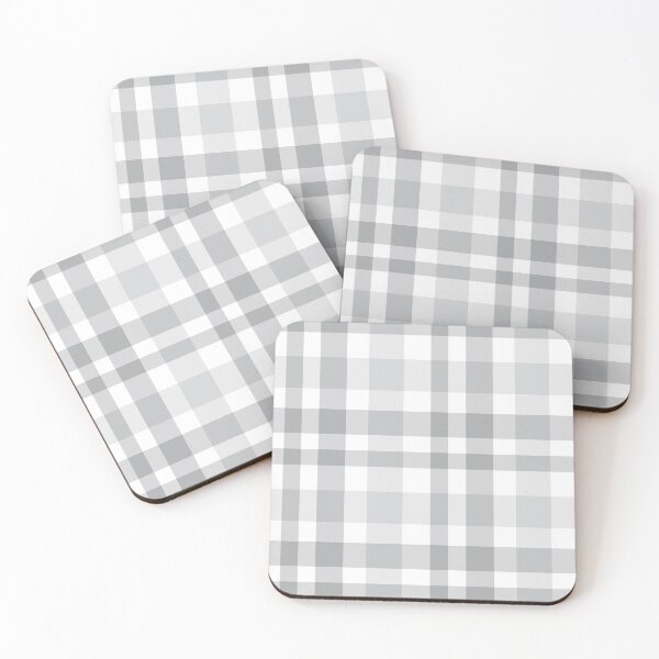 Item preview, White Plaid Tartan Textured Pattern designed and sold by Siu-Hong Mok.
