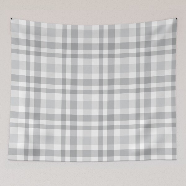 Item preview, White Plaid Tartan Textured Pattern designed and sold by Siu-Hong Mok.