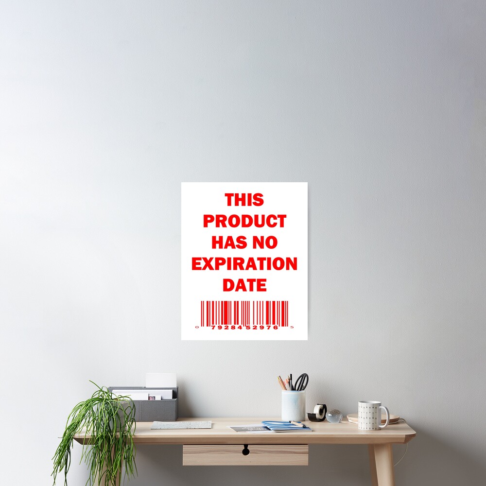 "This Product Has No Expiration Date Scan Code UPC Symbol Barcode