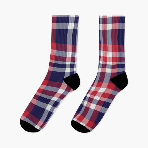 Aperçu de l'œuvre Red Navy Plaid Tartan Textured Pattern créée et vendue par Siu-Hong Mok.