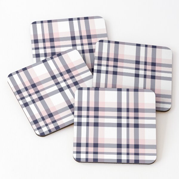 Artikelvorschau, Pink Navy Plaid Tartan Textured Pattern entworfen und verkauft von Siu-Hong Mok.