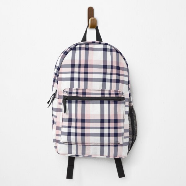 Artikelvorschau, Pink Navy Plaid Tartan Textured Pattern entworfen und verkauft von Siu-Hong Mok.