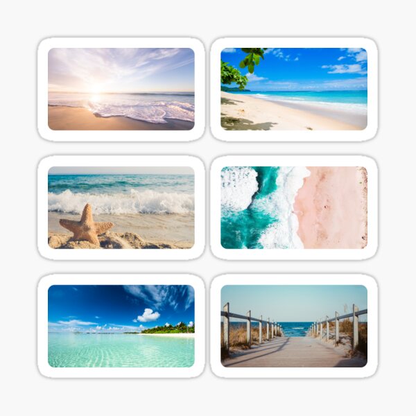 Item preview, Beautiful Beach Sticker Pack Sticker Pack designed and sold by Nathalie Aynié.