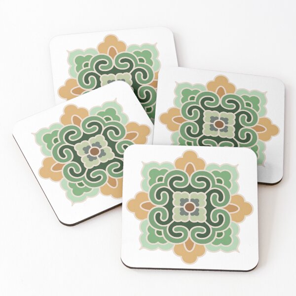 Item preview, Korean Traditional Beige Pattern Style 4 on White BG designed and sold by FollowtheOrigin.