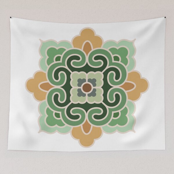 Item preview, Korean Traditional Beige Pattern Style 4 on White BG designed and sold by FollowtheOrigin.