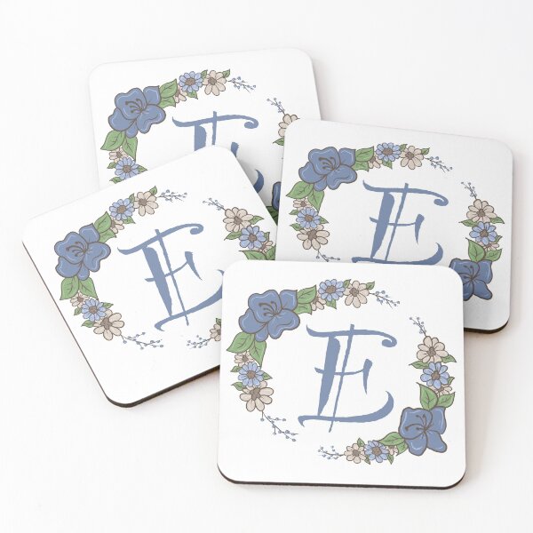Item preview, Blue Floral E designed and sold by missmann.