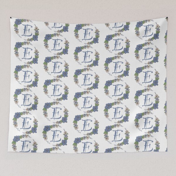 Item preview, Blue Floral E designed and sold by missmann.