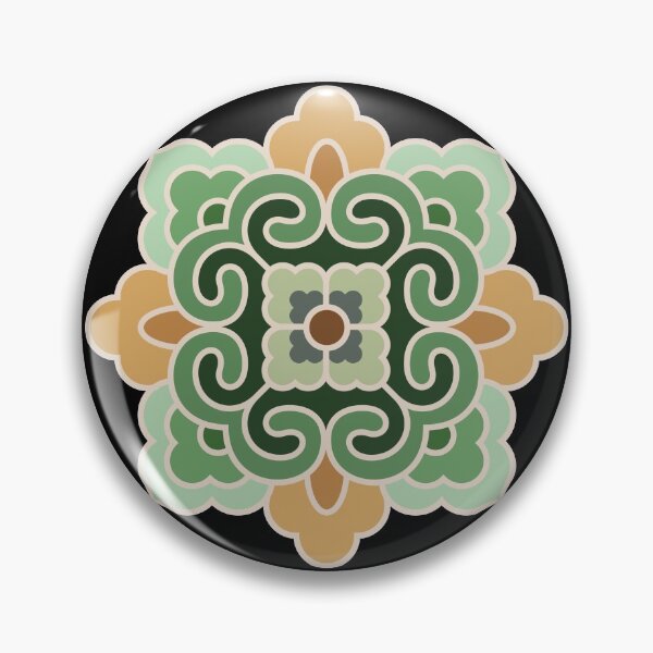Item preview, Korean Traditional Beige Pattern Style 4 on Black BG designed and sold by FollowtheOrigin.