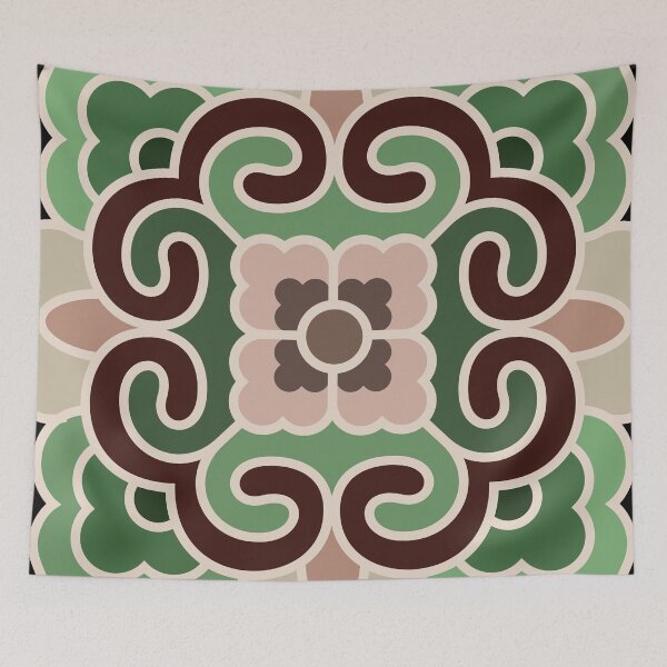 Item preview, Korean Traditional Beige Pattern Style 5 on Black BG designed and sold by FollowtheOrigin.