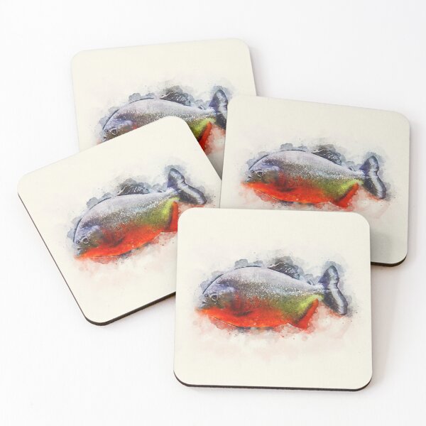 Item preview, piranha fish_watercolor painting designed and sold by shokA Design.