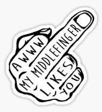 Middle Finger Sticker