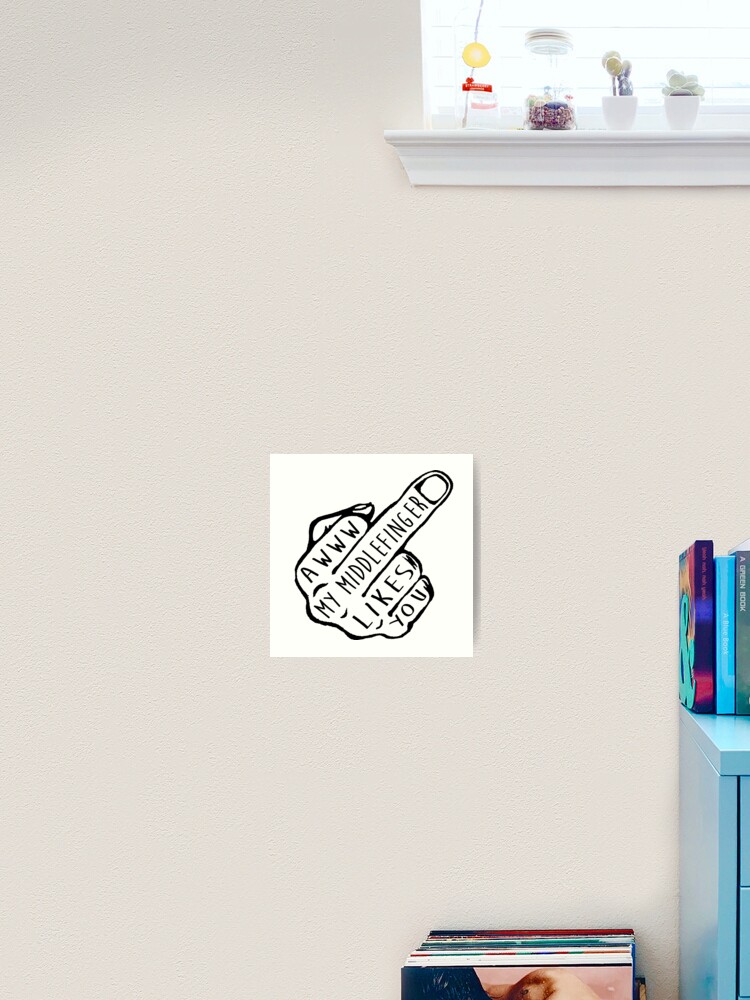 "Middle Finger" Art Print for Sale by Am me | Redbubble