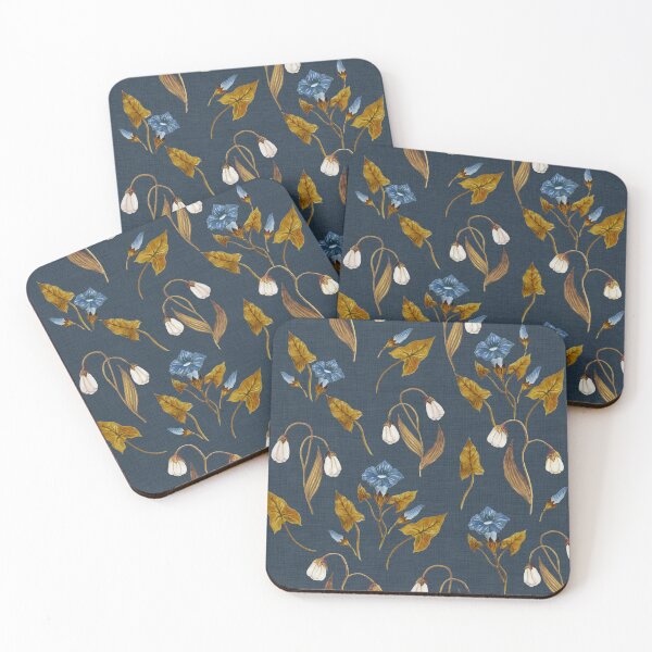 Item preview, Lily Morning Glory Bronze on Dark Denim designed and sold by ThistleandFox.