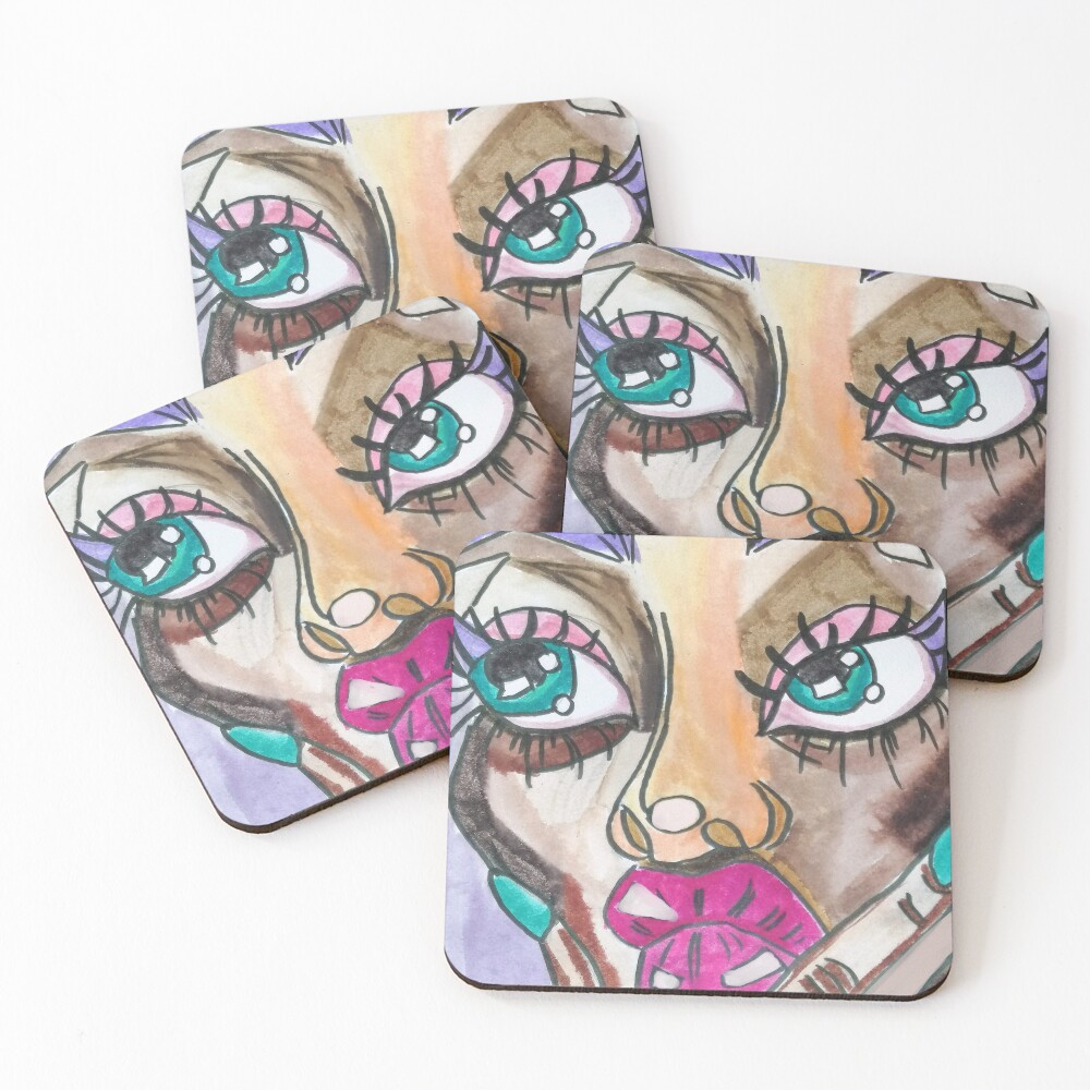 Vista previa del artículo con la obra «Posavasos (lote de 4)», diseñado y vendido por YoumiO.