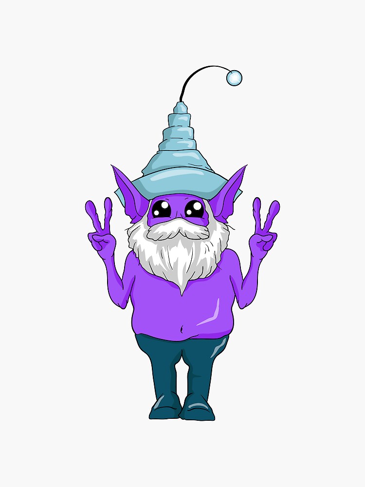 Thumbnail 3 of 3, Sticker, Alien Gnome designed and sold by castlerandom.