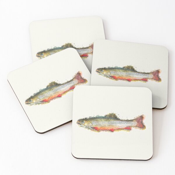 Item preview, brook trout fish_watercolor painting designed and sold by shokA Design.