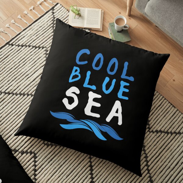 cool blue pillow