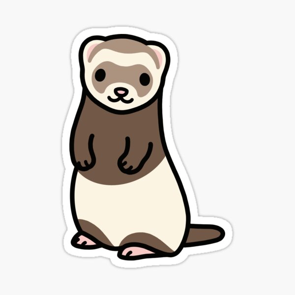 Cute cartoon ferret Stock Vector | Adobe Stock