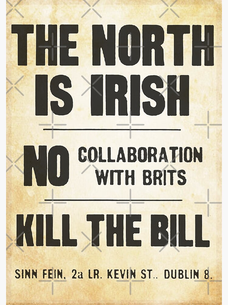 Disover The North Is Irish - No Collaboration - Vintage Poster - Ireland - Irish Premium Matte Vertical Poster