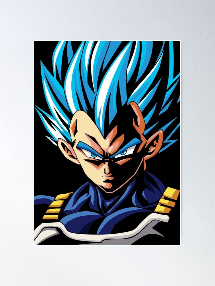 Vegeta SSJ Blue 》  Dibujos, Dragones, Pósteres ilustraciones