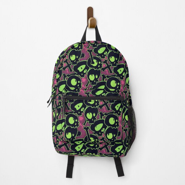 Item preview, Green Black Cartoon Skulls Pattern designed and sold by CreativeOpus.