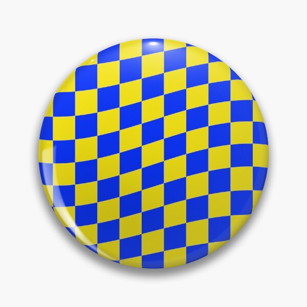 Item preview, blue and yellow tile twist checker pattern designed and sold by Ray Loka.
