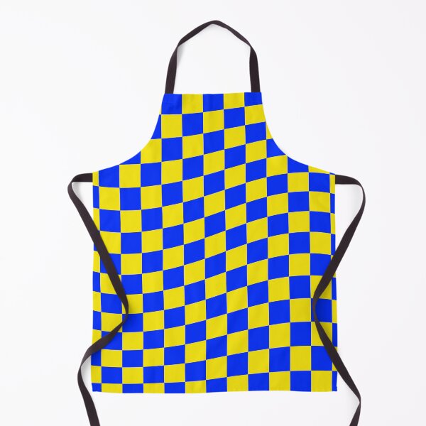 Item preview, blue and yellow tile twist checker pattern designed and sold by Ray Loka.