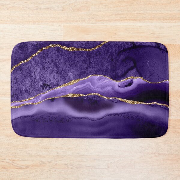 Item preview, Watercolor Agate in Amethyst Purple Glitter Veins designed and sold by PixDezines.