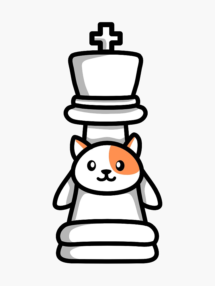 Thumbnail 3 of 3, Sticker, Board Game Cat designed and sold by castlerandom.