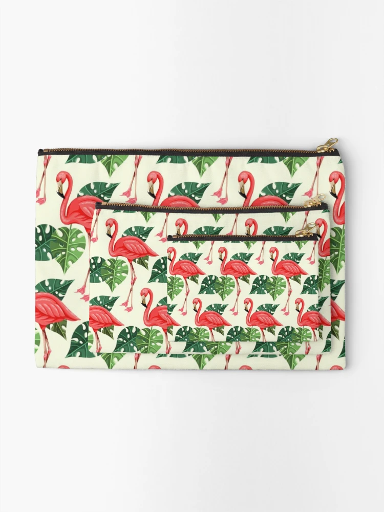 Thumbnail 2 of 4, Zipper Pouch, Flamingo Pattern designed and sold by Ristinga.