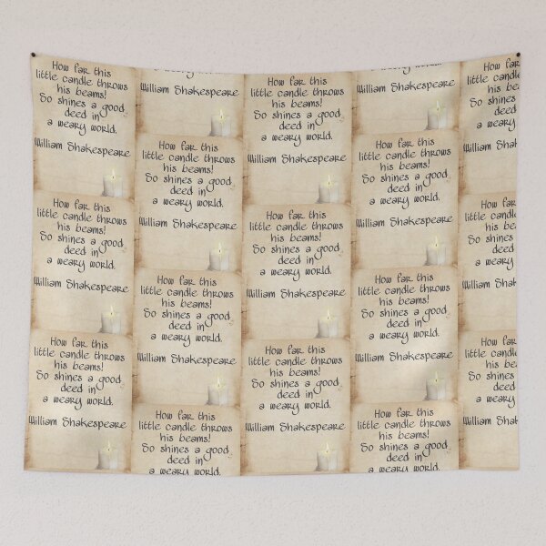 Item preview, How far this little candle throws his beams! So shines a good deed in a weary world, William Shakespeare designed and sold by Pelikancrazy.