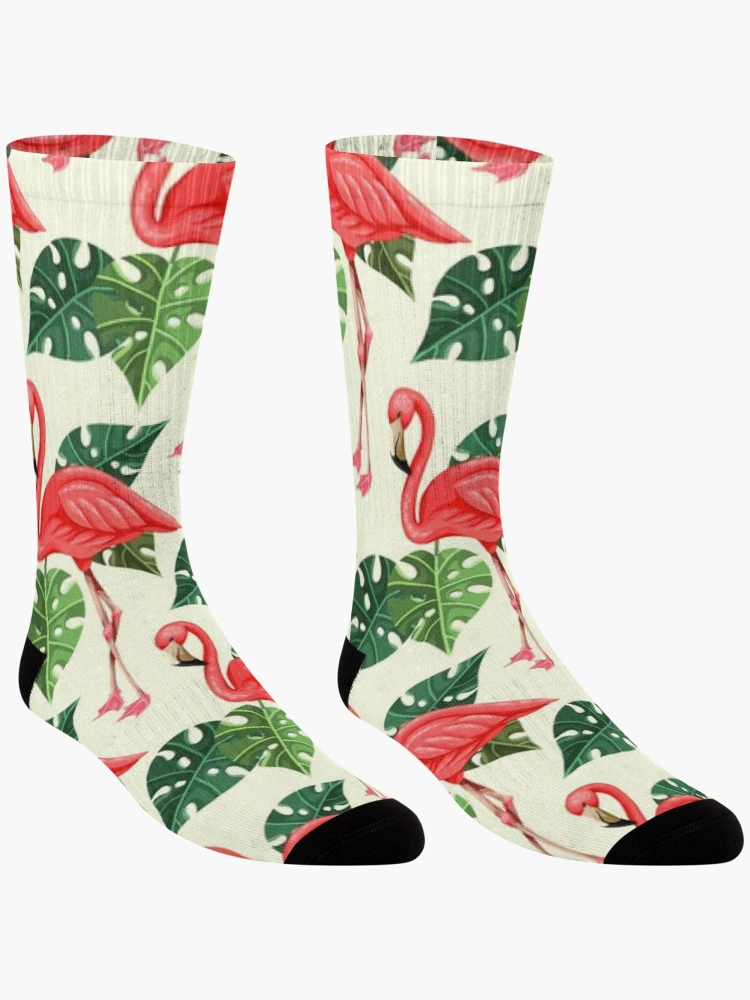 Thumbnail 3 of 5, Socks, Flamingo Pattern designed and sold by Ristinga.