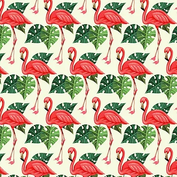 Artwork thumbnail, Flamingo Pattern by Ristinga