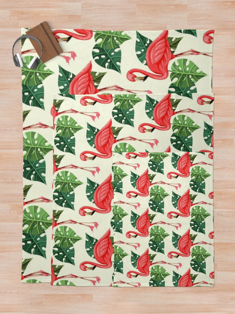 Thumbnail 5 of 6, Throw Blanket, Flamingo Pattern designed and sold by Ristinga.