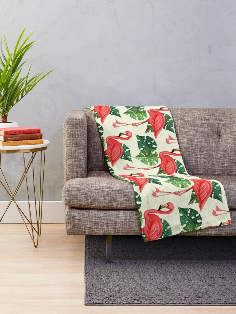 Thumbnail 2 of 6, Throw Blanket, Flamingo Pattern designed and sold by Ristinga.