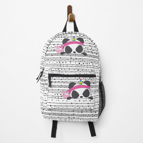 Item preview, panda unicorn in stripes designed and sold by fairytaleink.