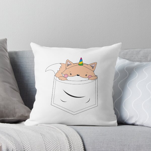 Item preview, Fox unicorn in pocket designed and sold by fairytaleink.