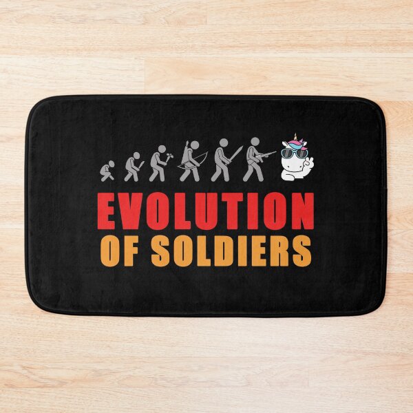 Item preview, Evolution of soldiers, funny gift idea, fun, unicorn designed and sold by ThommyBLN.