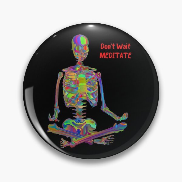 Item preview, Meditating Skeleton designed and sold by WoodburyLake.
