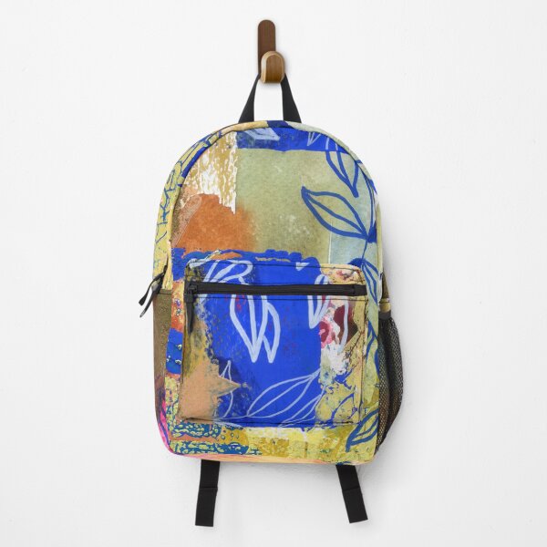Item preview, blue and white leaves in abstract N.o 1 designed and sold by kosarandrea.
