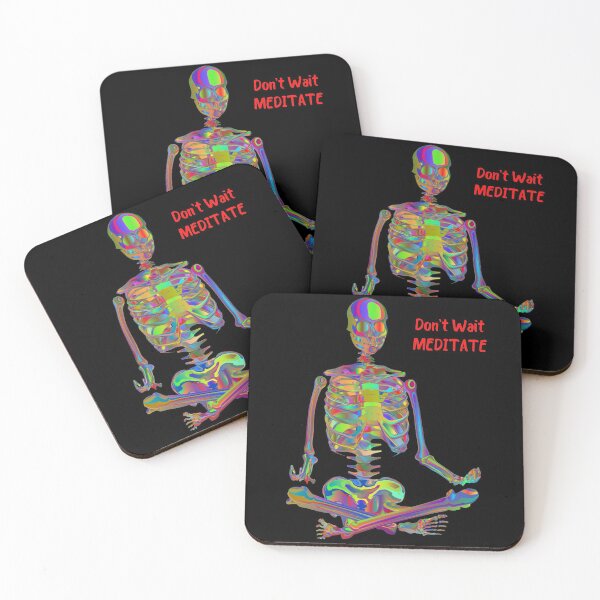 Item preview, Meditating Skeleton designed and sold by WoodburyLake.